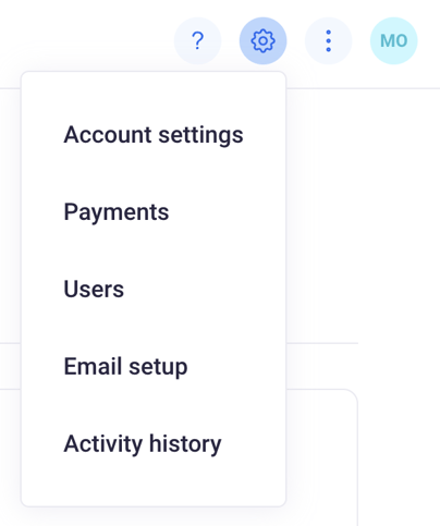 account cogwheel