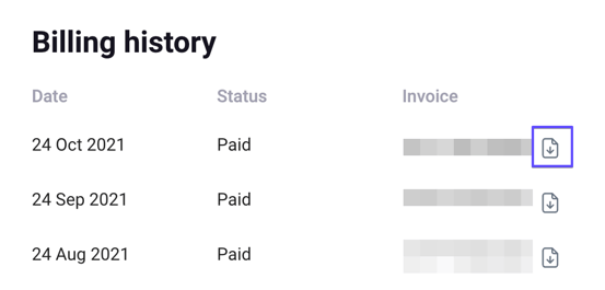 account payments billing history