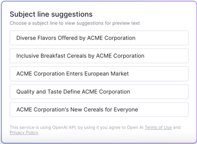 AI subject lines prompts