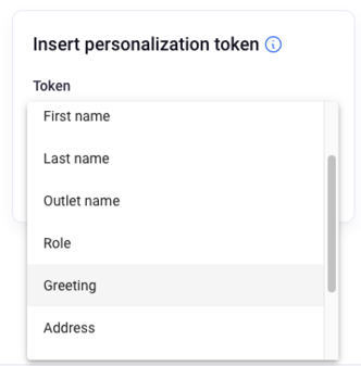 email personalization greeting token