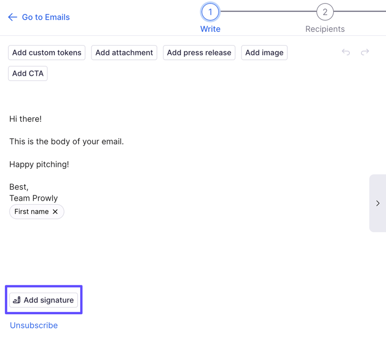 How to create and add a signature to an email