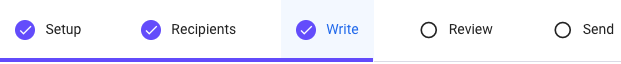 emails write step bar