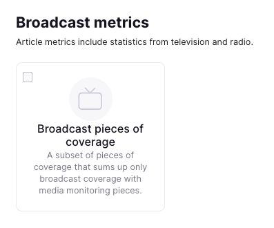 broadcast report