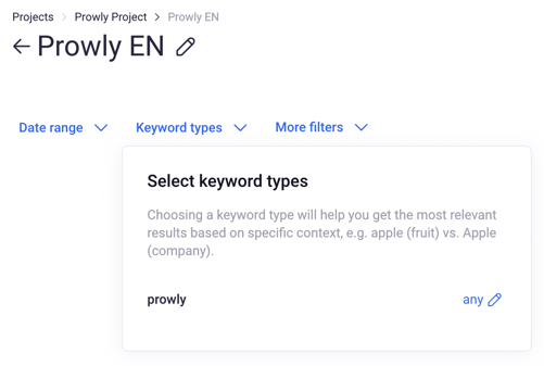 media monitoring browser keyword type filter
