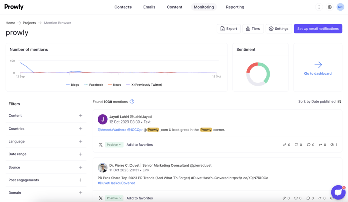 monitoring mentions browser