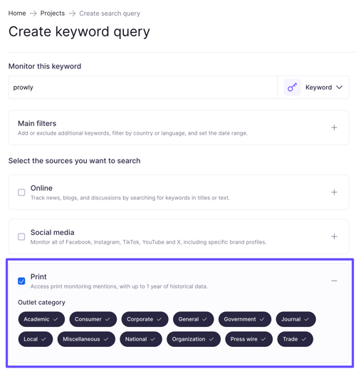 print query builder