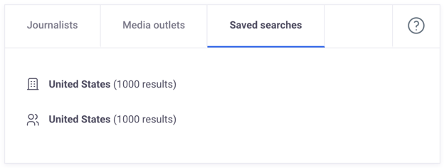 media database saved searches