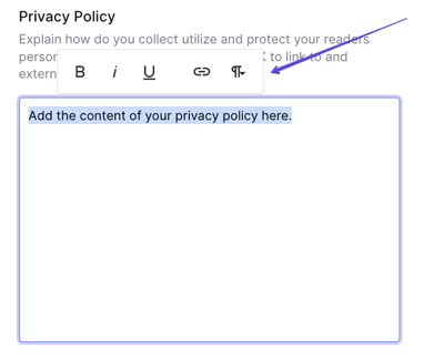 privacy policy edit