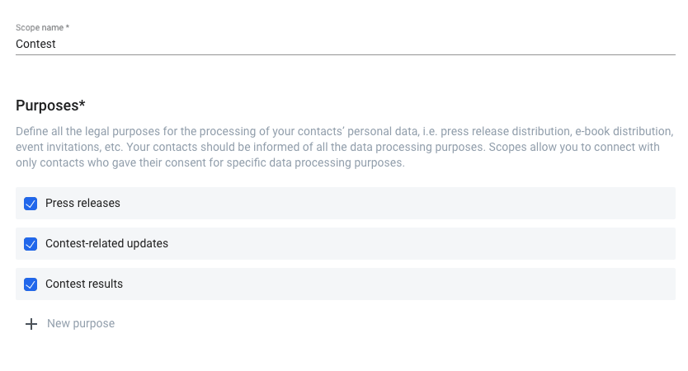 gdpr create scope purposes
