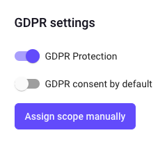 gdpr settings popup