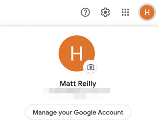 gmail manage google account